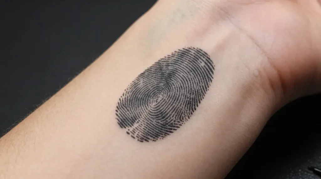 Dad Tattoo with Fingerprint