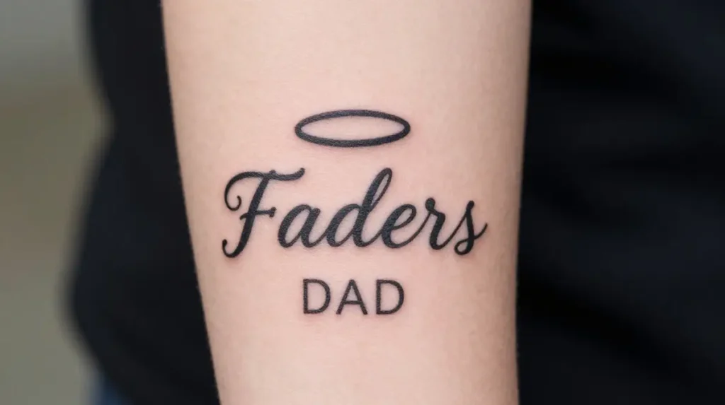 Dad Tattoo with Halo