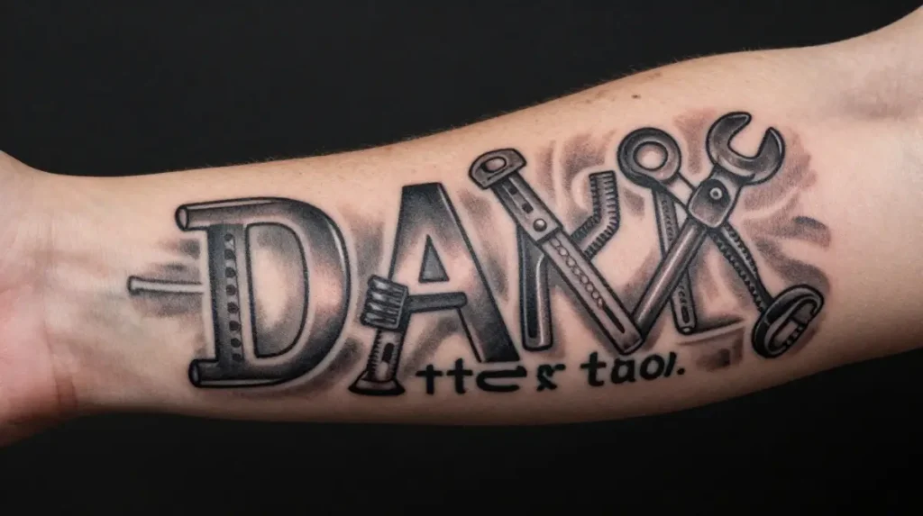 Dad Tattoo with Tools or Sports