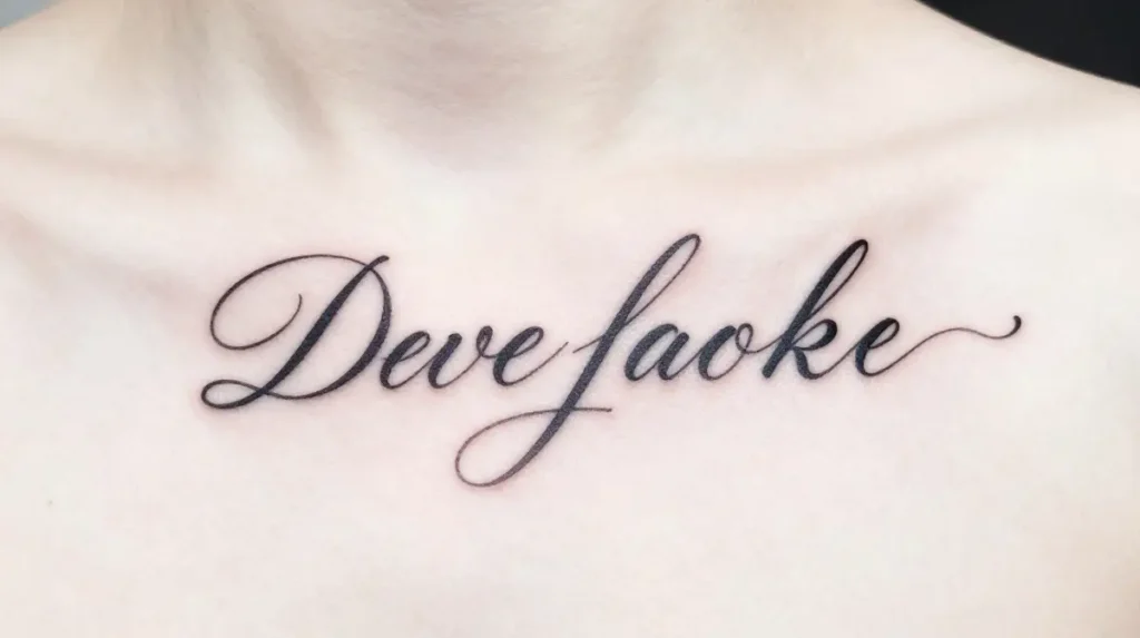 Date Tattoo in Cursive Script