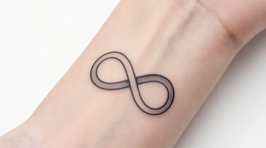 Date Tattoo with Infinity Symbol