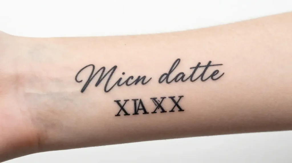Date Tattoo with Name
