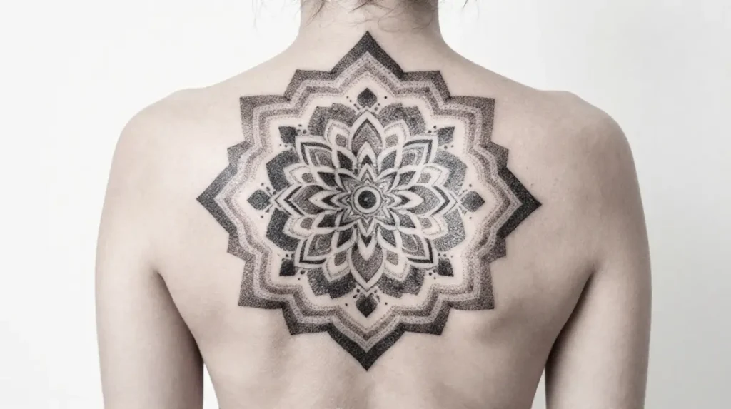 Dotwork Spine Tattoo
