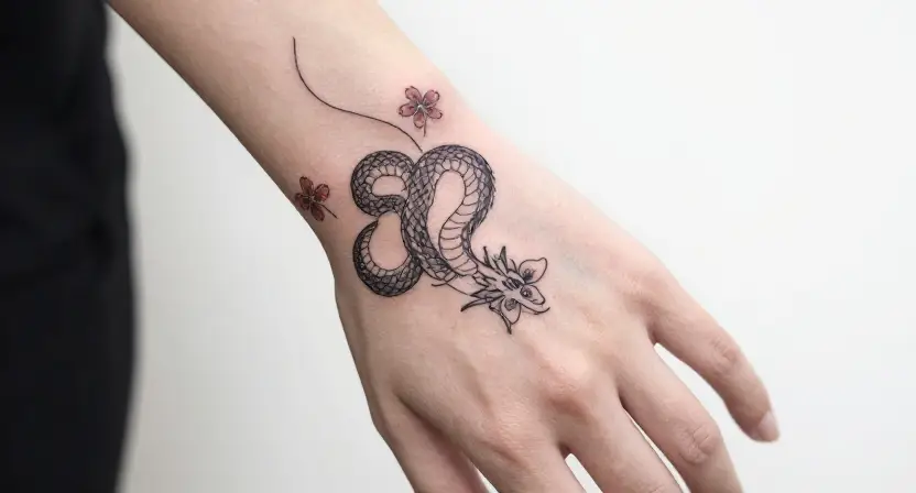 Dragon Hand Tattoo for Women