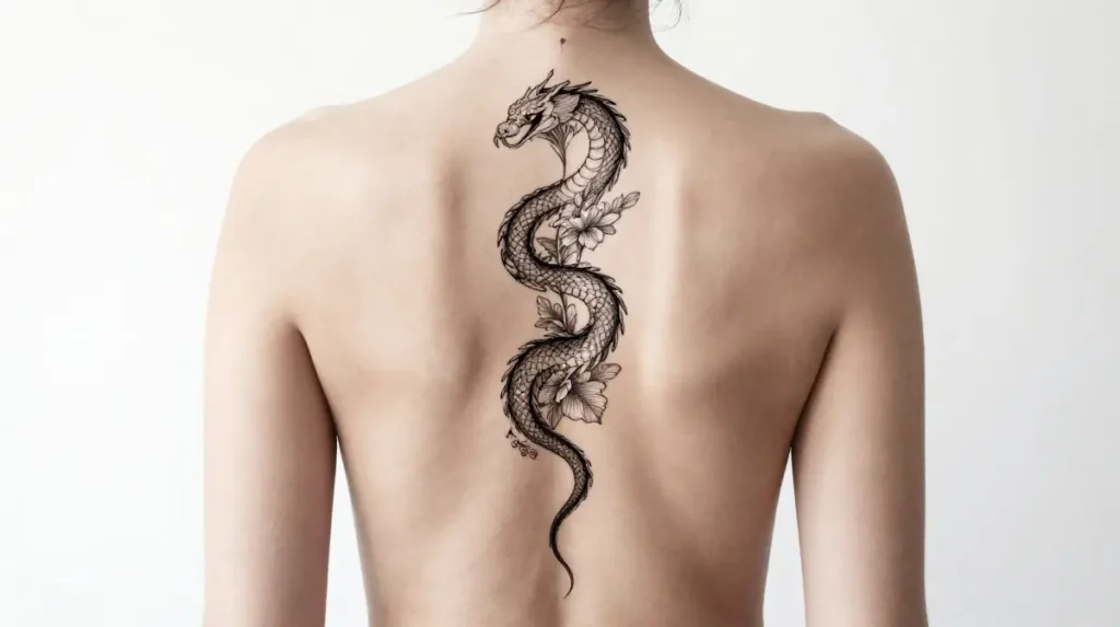 Dragon Spine Tattoo for Women