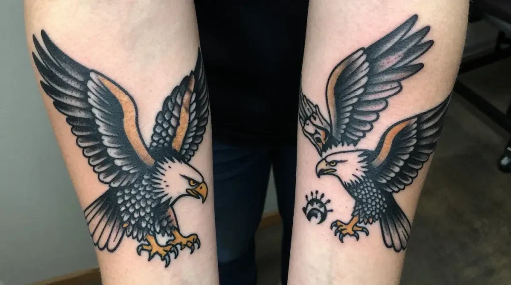 Eagle Father Daughter Tattoo