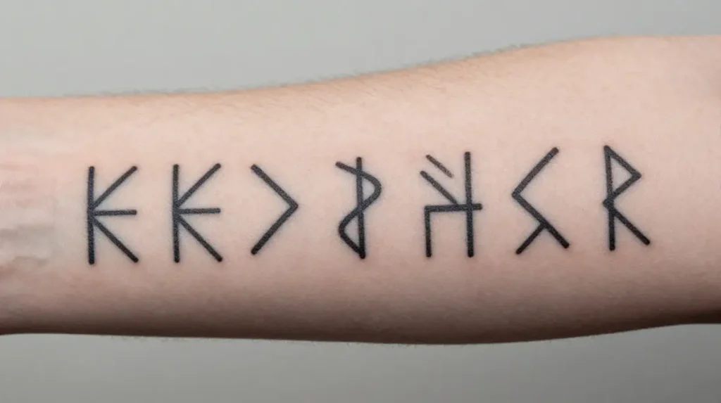 Elder Futhark Runes Tattoo