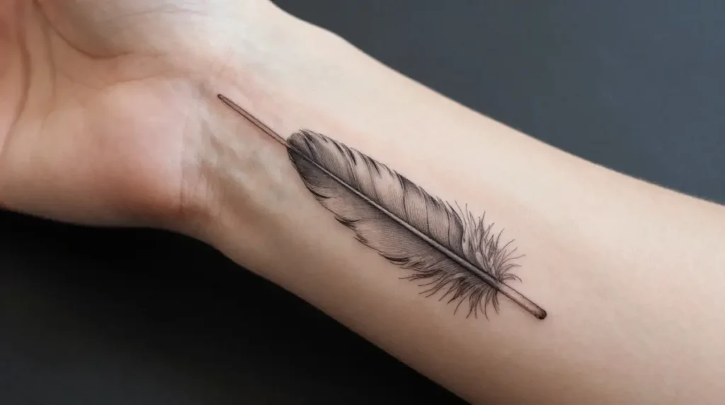Feather Wrist Tattoo