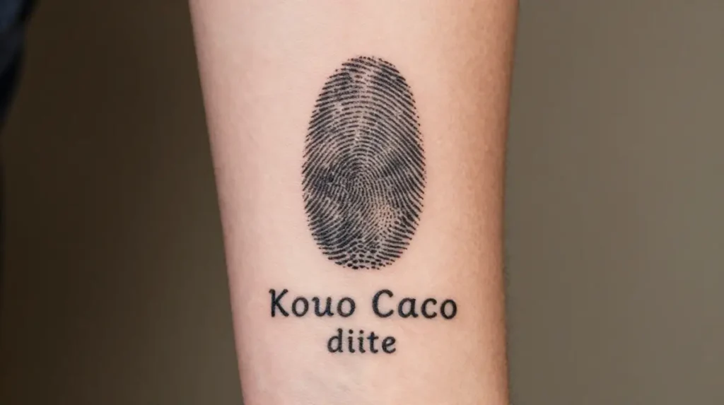 Fingerprint Tattoo as a Memorial Design