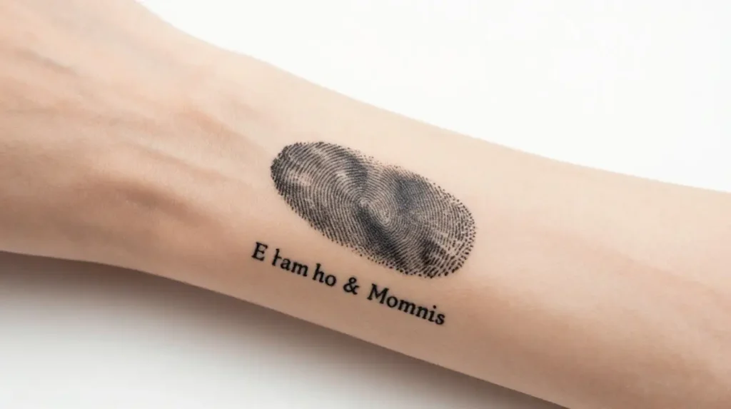 Fingerprint Tattoo for Grandparent Memorial