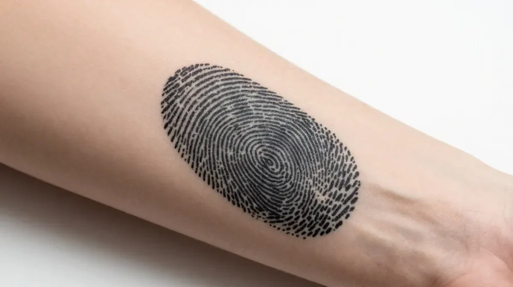 Fingerprint Tattoo on Wrist