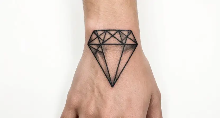 Geometric Hand Tattoo for Women
