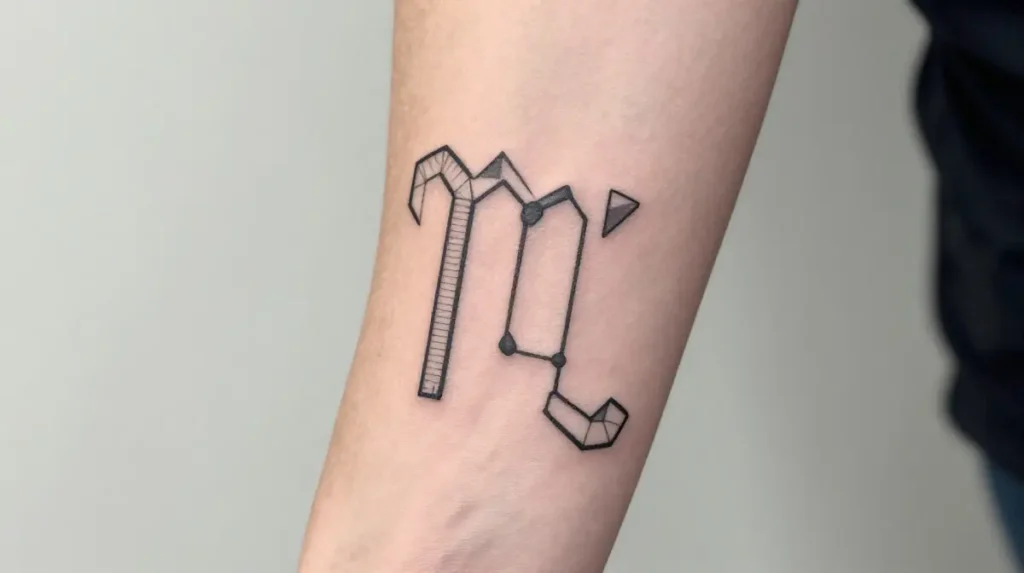 Geometric Virgo Tattoo