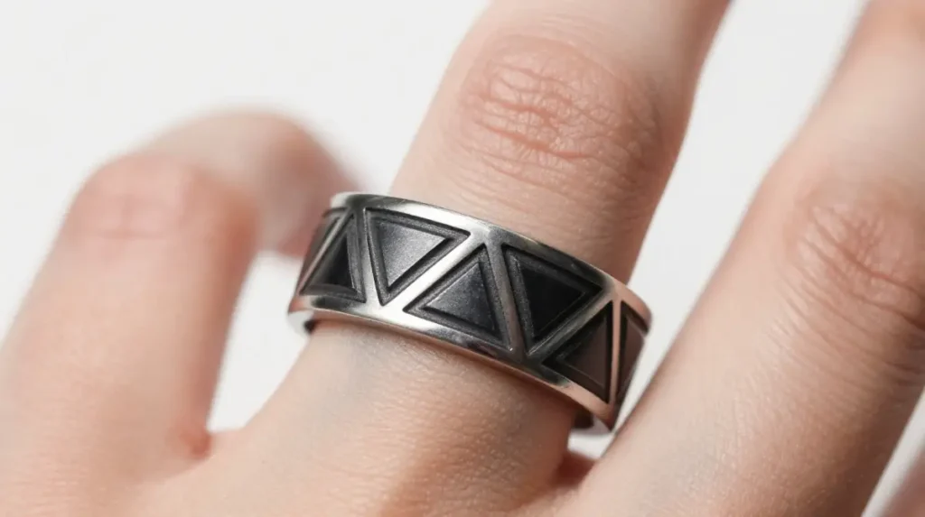 Geometric Wedding Band Tattoo