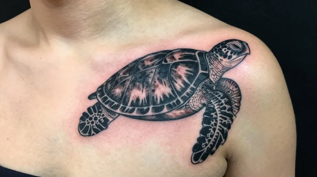 Hawaiian Sea Turtle Tattoo