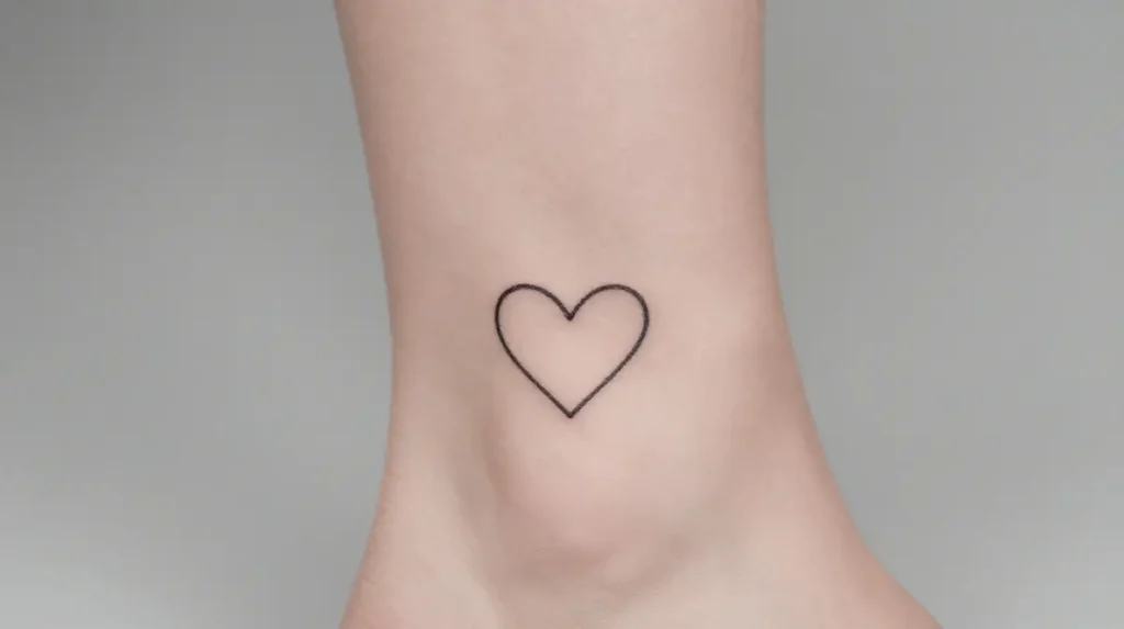 Heart Ankle Tattoo