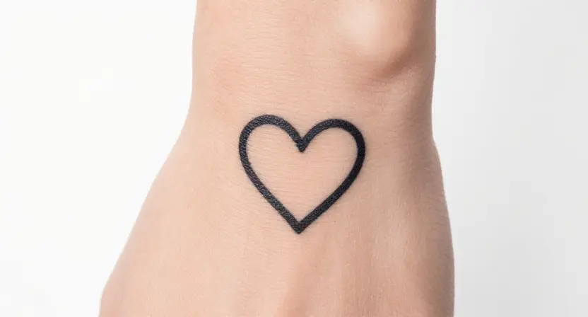 Heart Hand Tattoo for Women