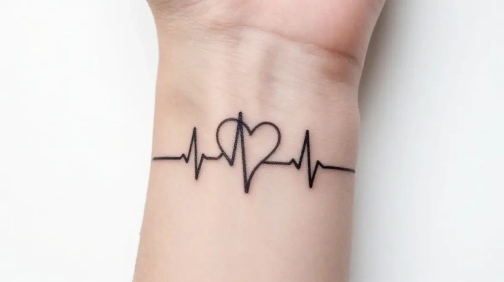 Heartbeat Line Tattoo