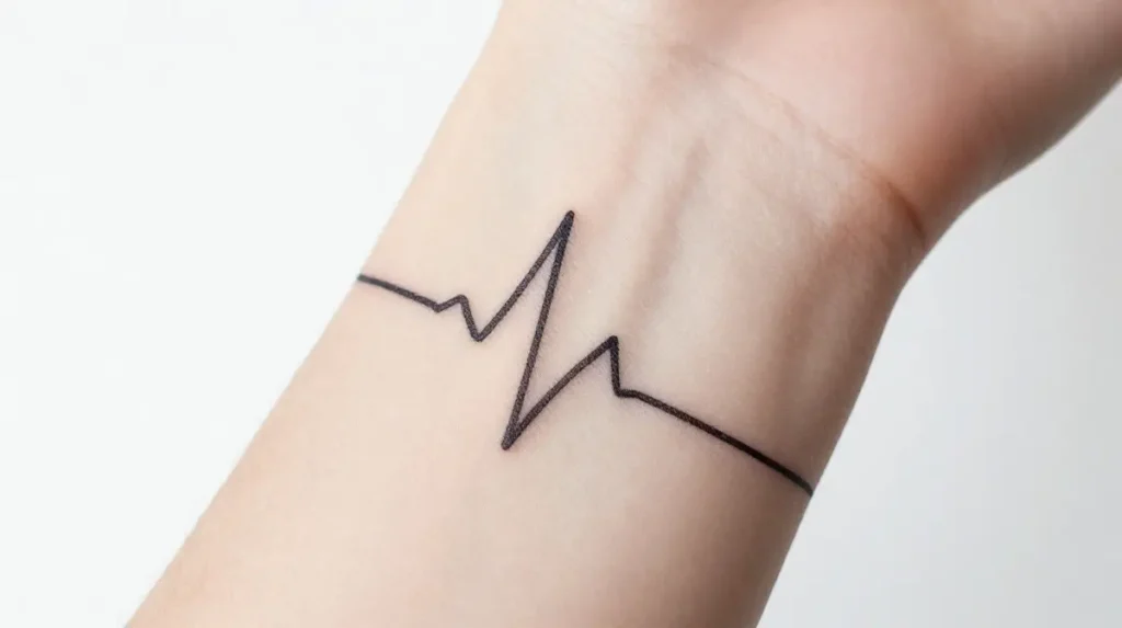 Heartbeat Line Tattoo