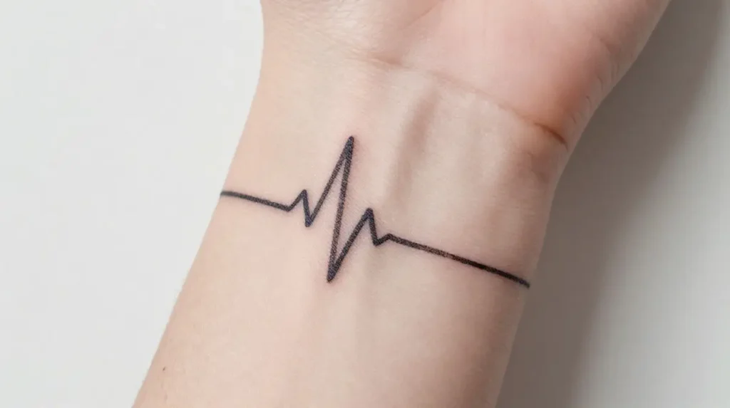 Heartbeat Line Tattoo