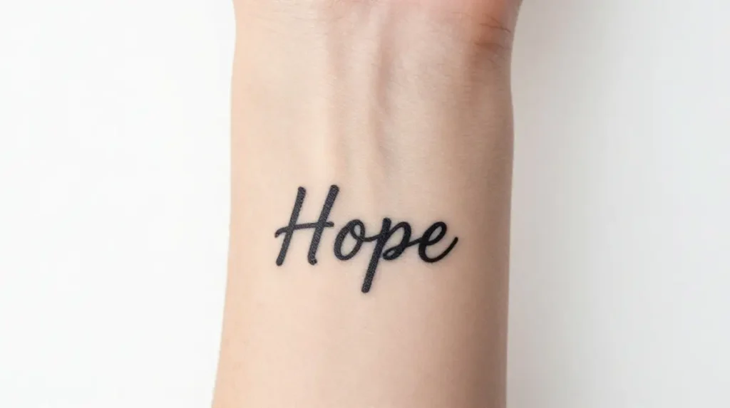 Hope Quote Tattoo for Women
