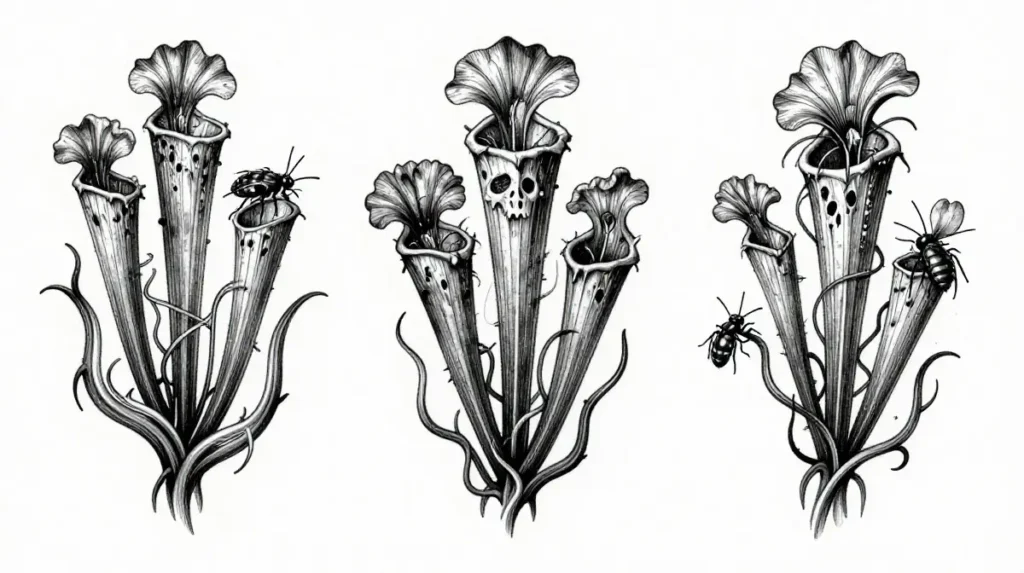 Horror Botanical Tattoo