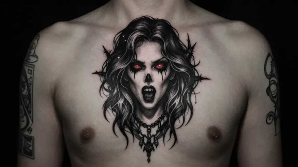 Horror Movie Gothic Aesthetic Tattoo