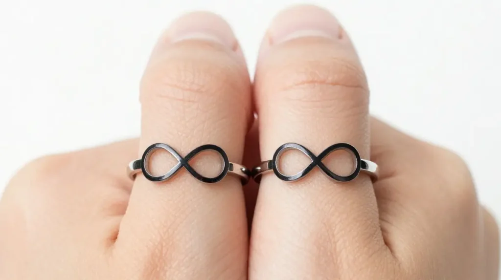 Infinity Symbol Ring Tattoo for Couples