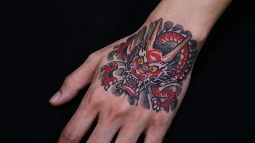 Japanese Style Hand Tattoo for Men
