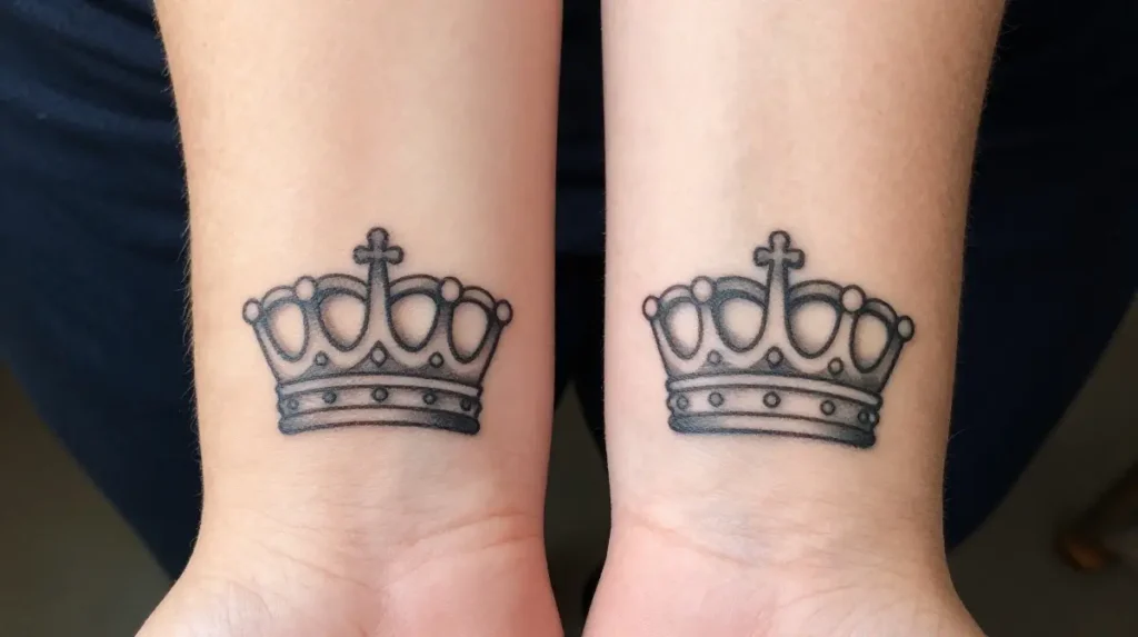 King and Queen Crown Tattoos