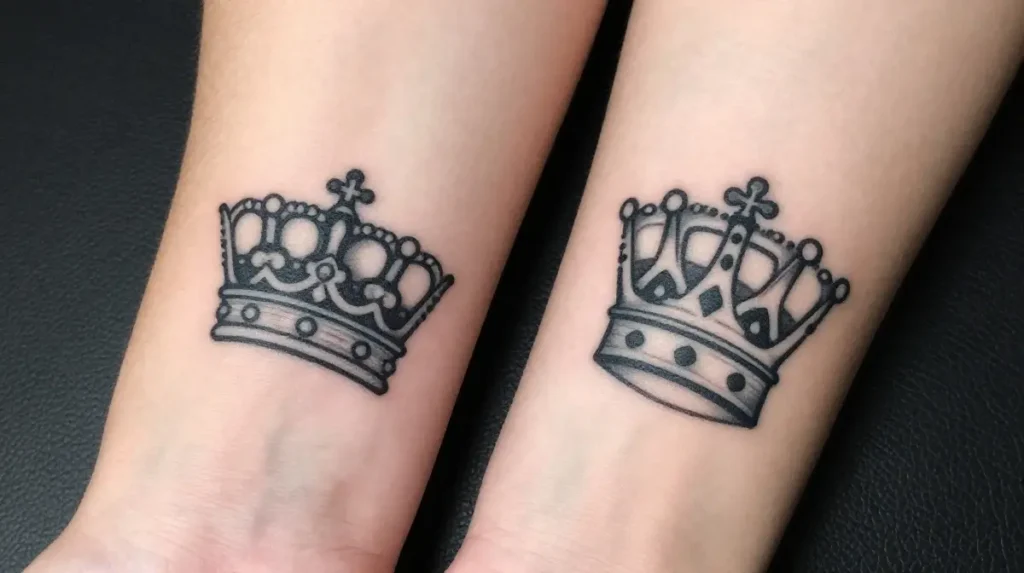 King and Queen Matching Tattoo