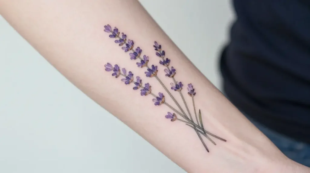 Lavender Vine Tattoo