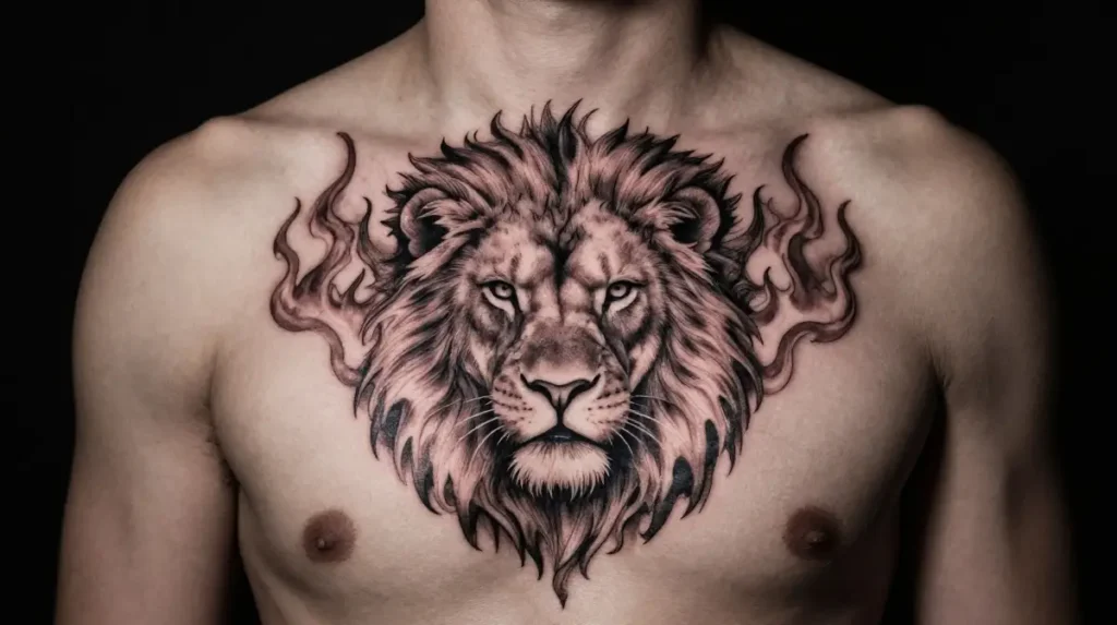 Leo Fire Tattoo