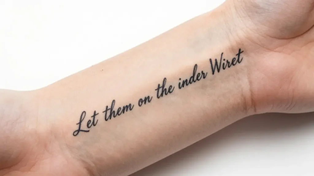 Let Them Tattoo on the Inner Wrist