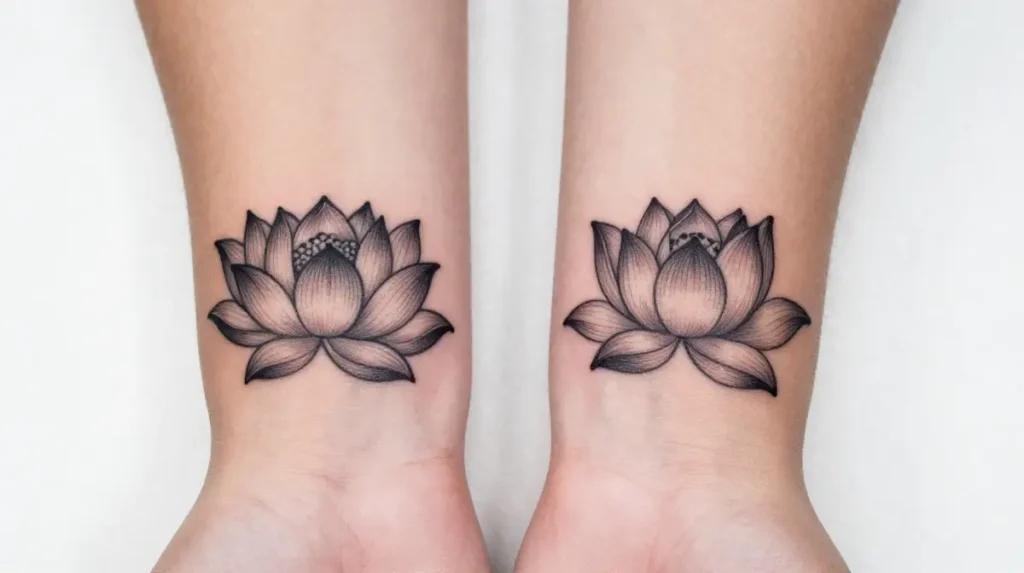 Lotus Flower Sisters Tattoo