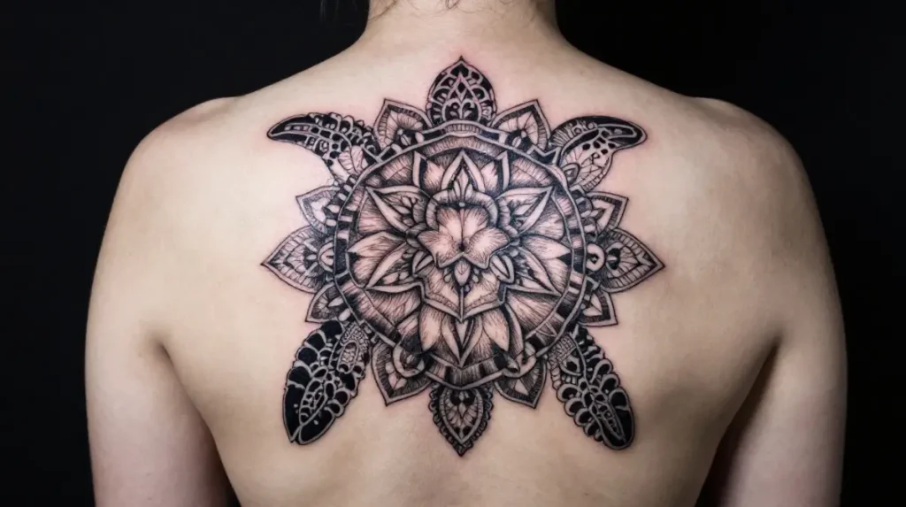 Mandala Sea Turtle Tattoo