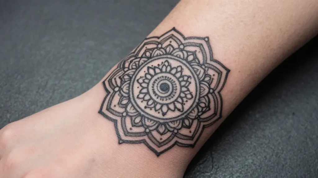 Mandala Wrist Tattoo