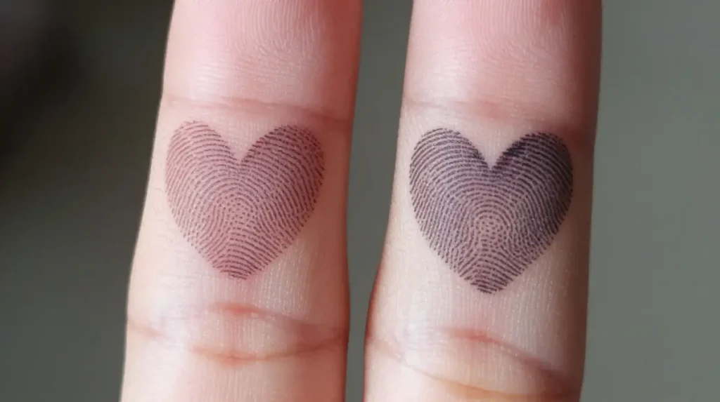 Matching Fingerprint Hearts