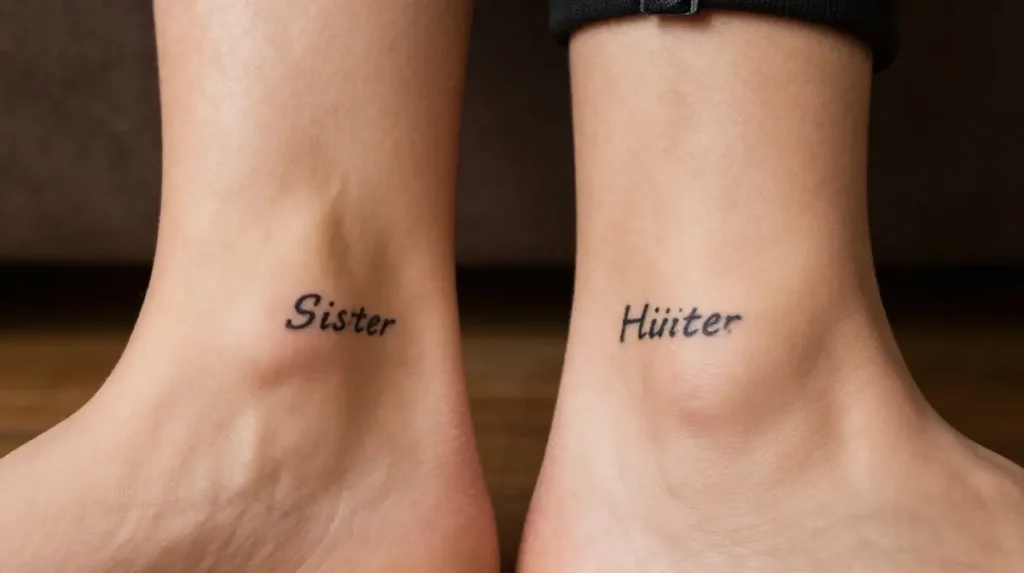 Matching Friendship or Sister Ankle Tattoos