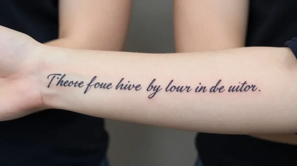 Matching Quote or Lyric Tattoos
