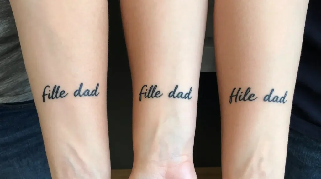 Matching Sibling Dad Tattoos