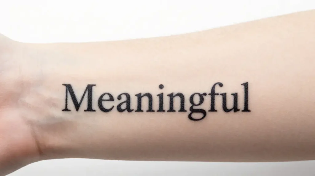 Meaningful One Word Tattoo