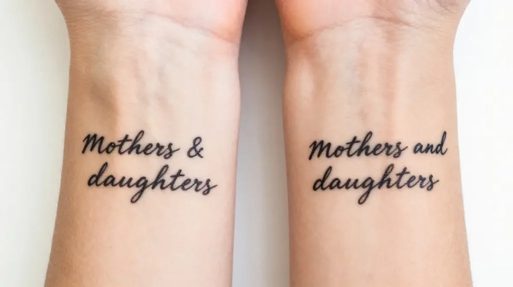 Meaningful Quote Tattoo for Mothers and Daughters