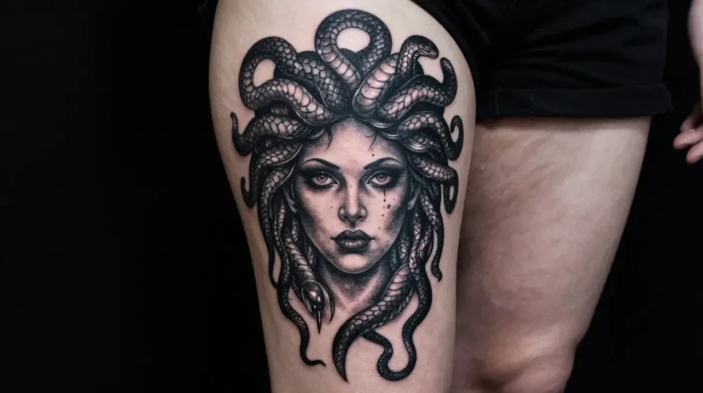 Medusa Horror Portrait Tattoo