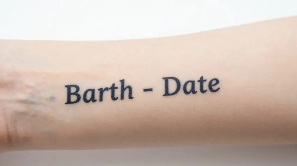 Memorial Date Tattoo for a Lost Loved One