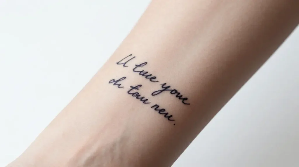 Memorial Quote Tattoo for Women