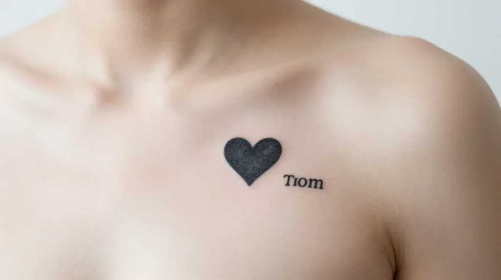 Memorial Small Heart Tattoo