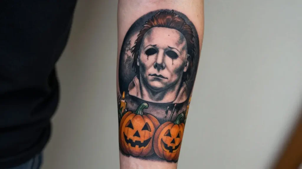 Michael Myers Blackwork Sleeve Element