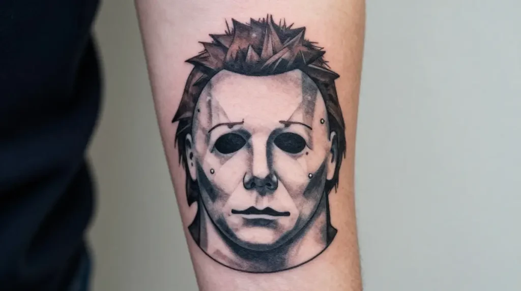 Michael Myers Geometric Tattoo