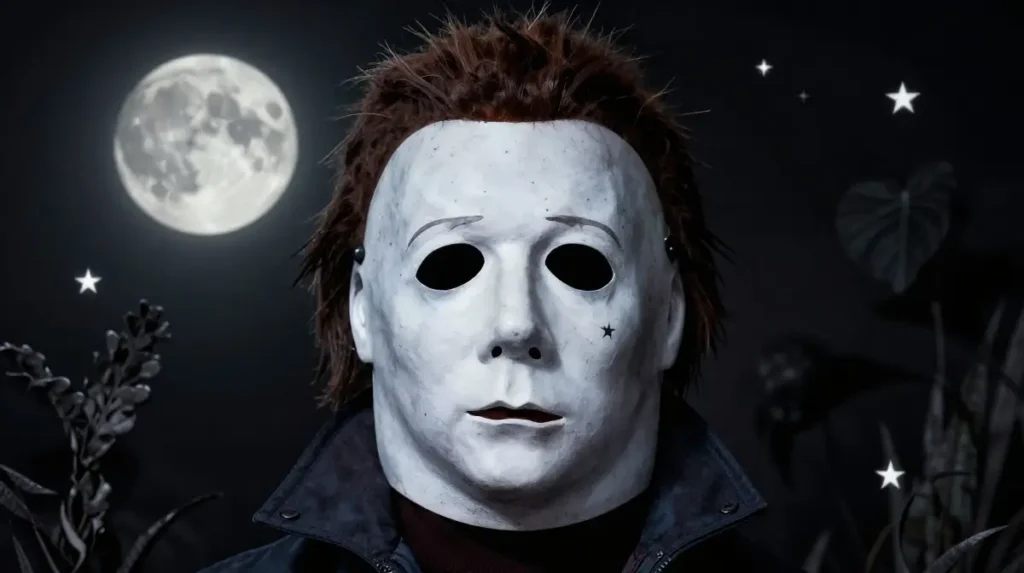 Michael Myers Gothic Tattoo with Moon and Stars